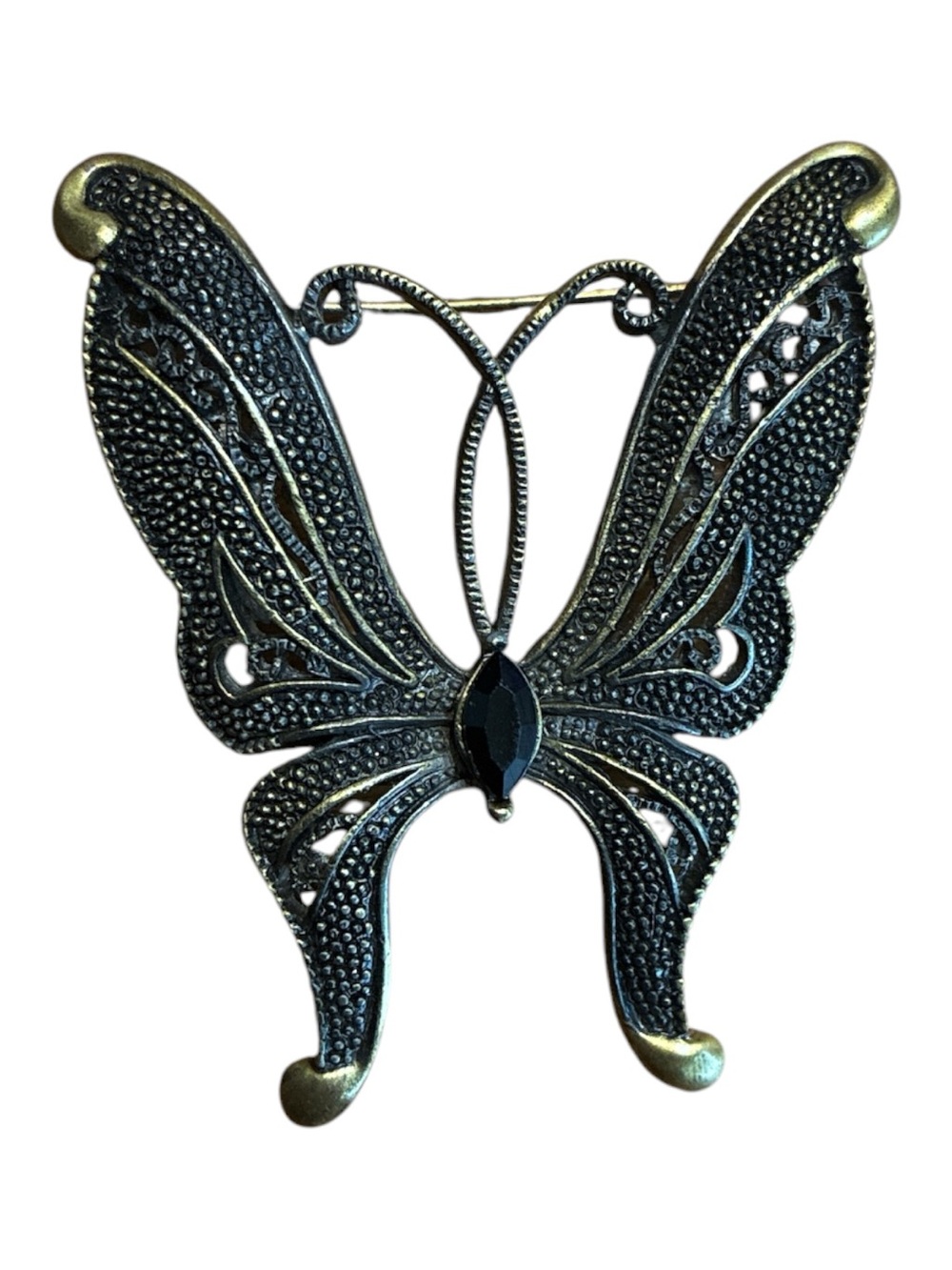Black & Gold Butterfly Statement Brooch